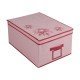 Короб для хранения "Хризантема", розовый, бордовый