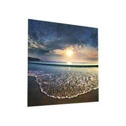 Картина на стекле 40х40 "Закат на тропическом пляже", арт. OM-02-19-03