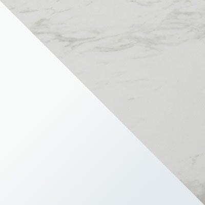 Белый мрамор / Белый, металл