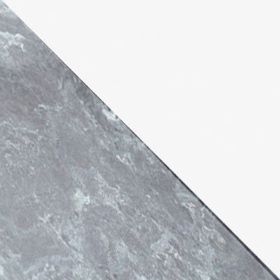 Серый мрамор / Белый, металл